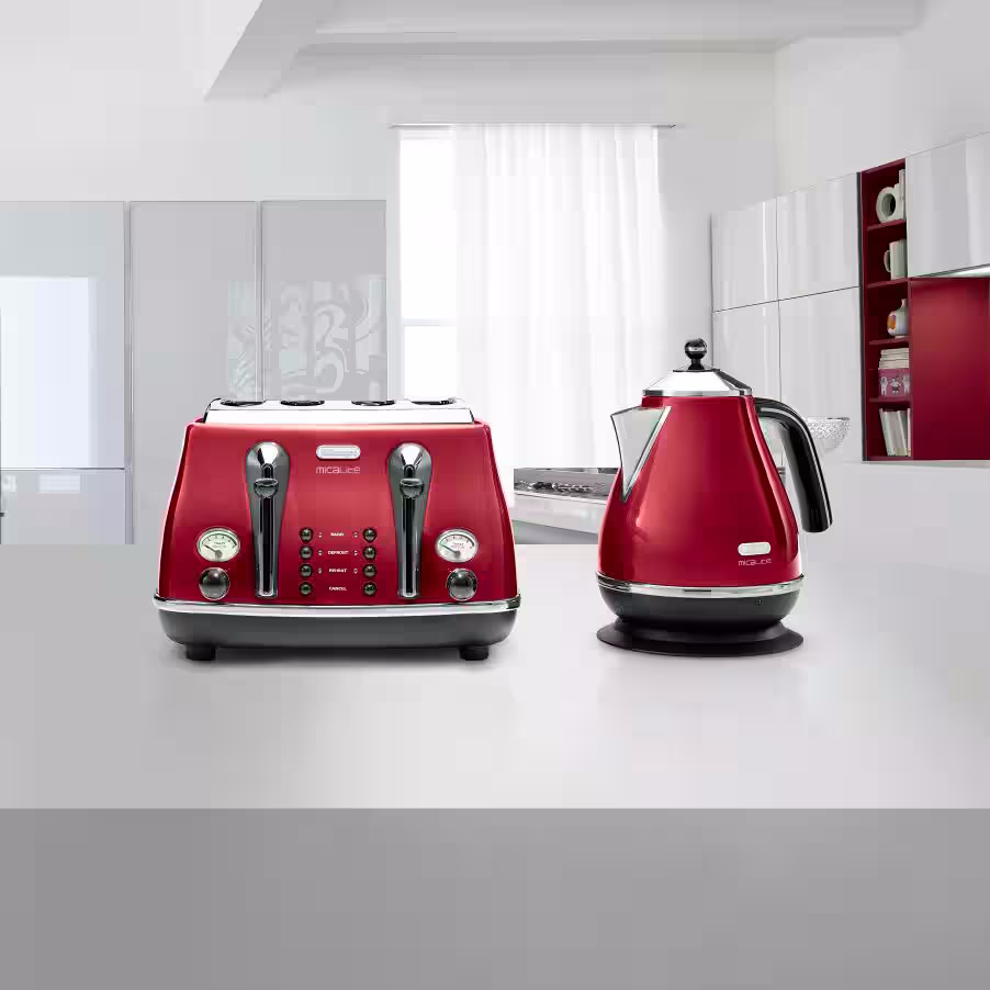 DeLonghi Icona Micalite Kettle I Red I KBOM3001.R DeLonghi Icona Micalite Kettle I Red I KBOM3001.R