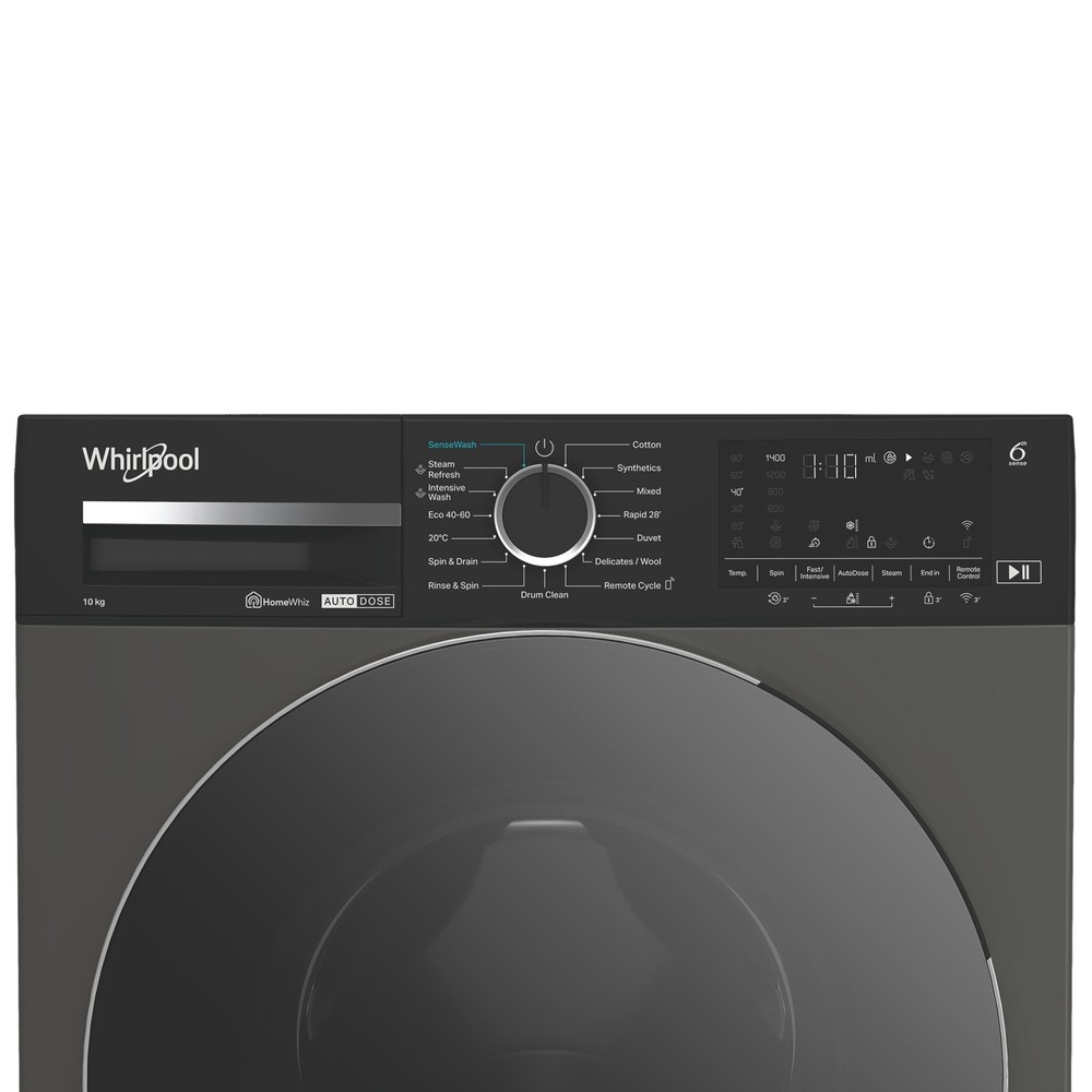 Whirlpool 6th Sense I-DOS Washing Machine I 10kg I Grey I WOM011GADSIRE Whirlpool 6th Sense I-DOS Washing Machine I 10kg I Grey I WOM011GADSIRE
