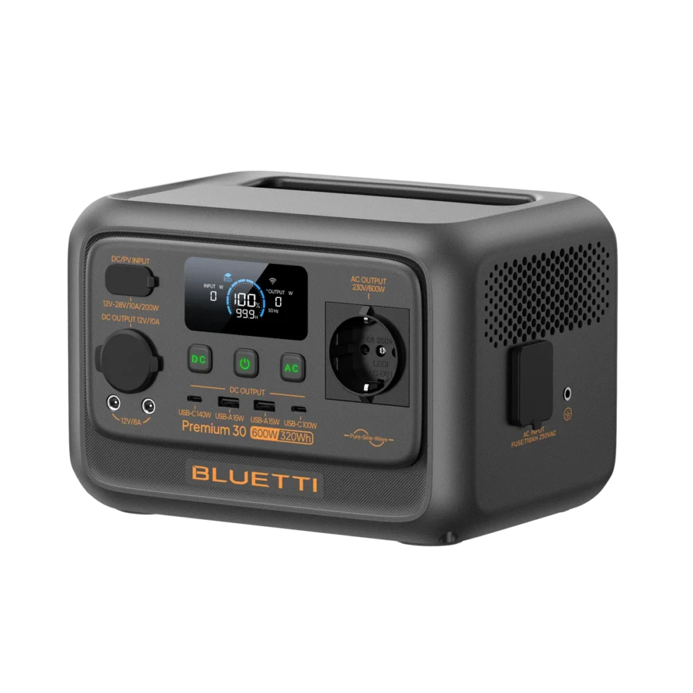 Bluetti Premium 30 V2 Portable Power Station I 600W 320Wh I PPR30V2UKGYBL010 Bluetti Premium 30 V2 Portable Power Station I 600W 320Wh I PPR30V2UKGYBL010