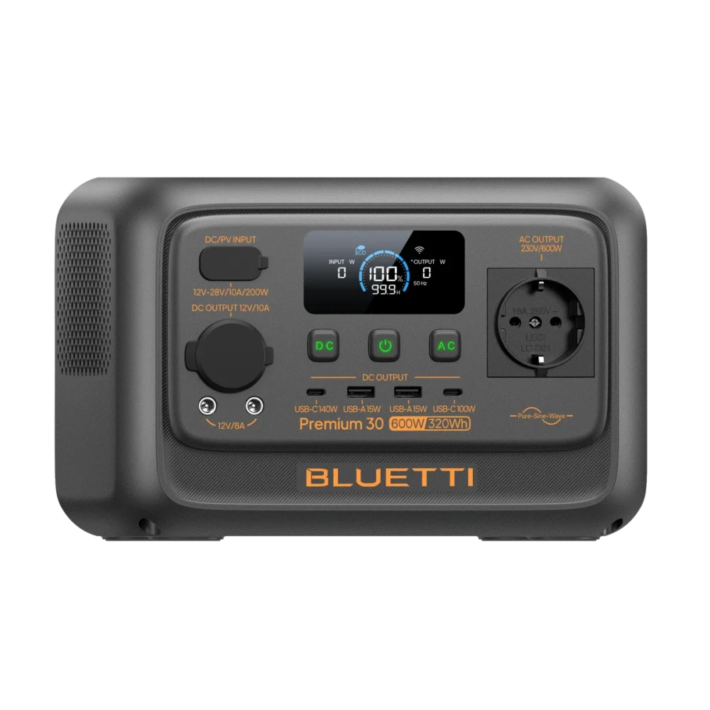 Bluetti Premium 30 V2 Portable Power Station I 600W 320Wh I PPR30V2UKGYBL010 Bluetti Premium 30 V2 Portable Power Station I 600W 320Wh I PPR30V2UKGYBL010