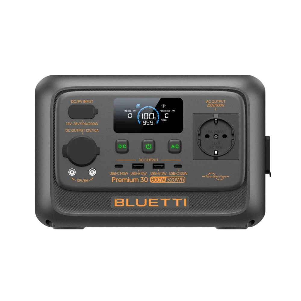 Bluetti Premium 30 V2 Portable Power Station I 600W 320Wh I PPR30V2UKGYBL010 Bluetti Premium 30 V2 Portable Power Station I 600W 320Wh I PPR30V2UKGYBL010